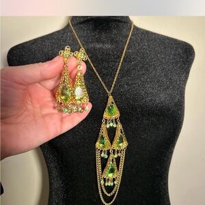 Vintage Park Lane uranium glass jewelry set